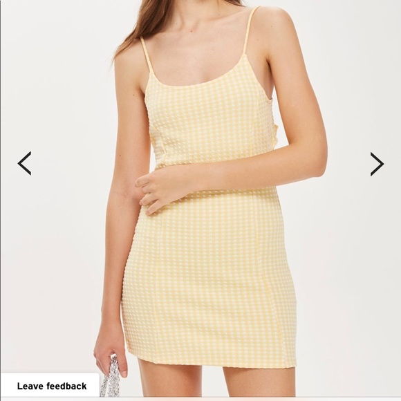 topshop yellow gingham dress